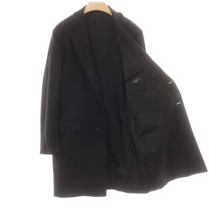 【中古】【未使用】サルトリオ Sartorio カシミヤ チェスターフィールドコート ブラック【 54 】【 状態ランクS 】【 メンズ 】