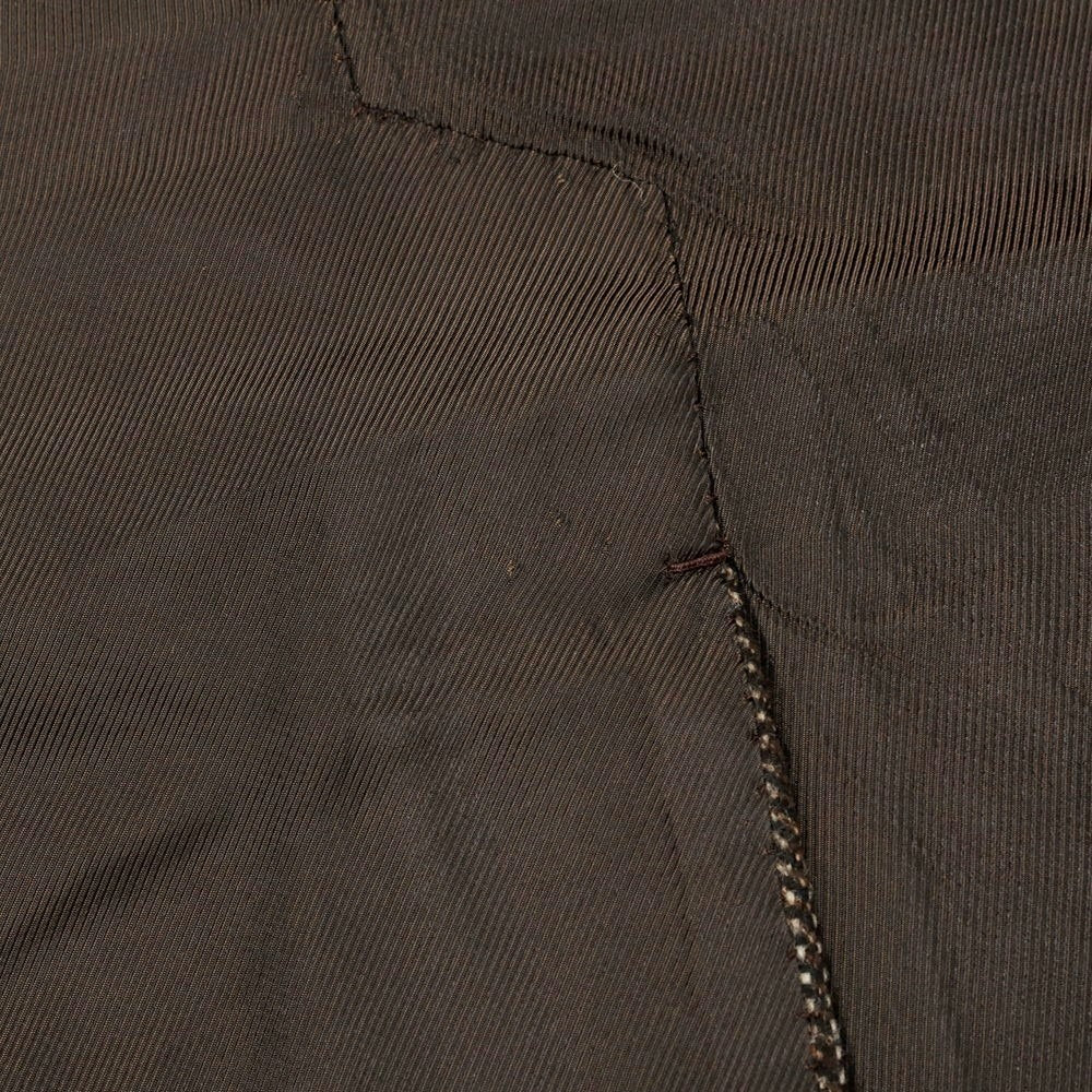 【中古】ラベラ サルトリア ナポレターナ La vera Sartoria Napoletana ウール ツイード ヘリンボーンチェック コート ブラウン【 50 】【 状態ランクB 】【 メンズ 】