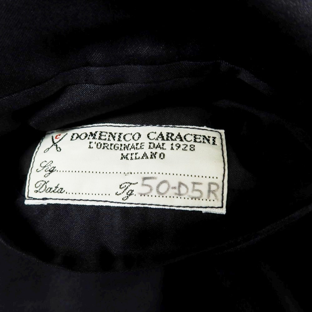 【中古】ドメニコ カラチェニ DOMENICO CARACENI 黒タグ ウール 3つボタンスーツ ダークネイビー【 50 】【 状態ランクB 】【 メンズ 】