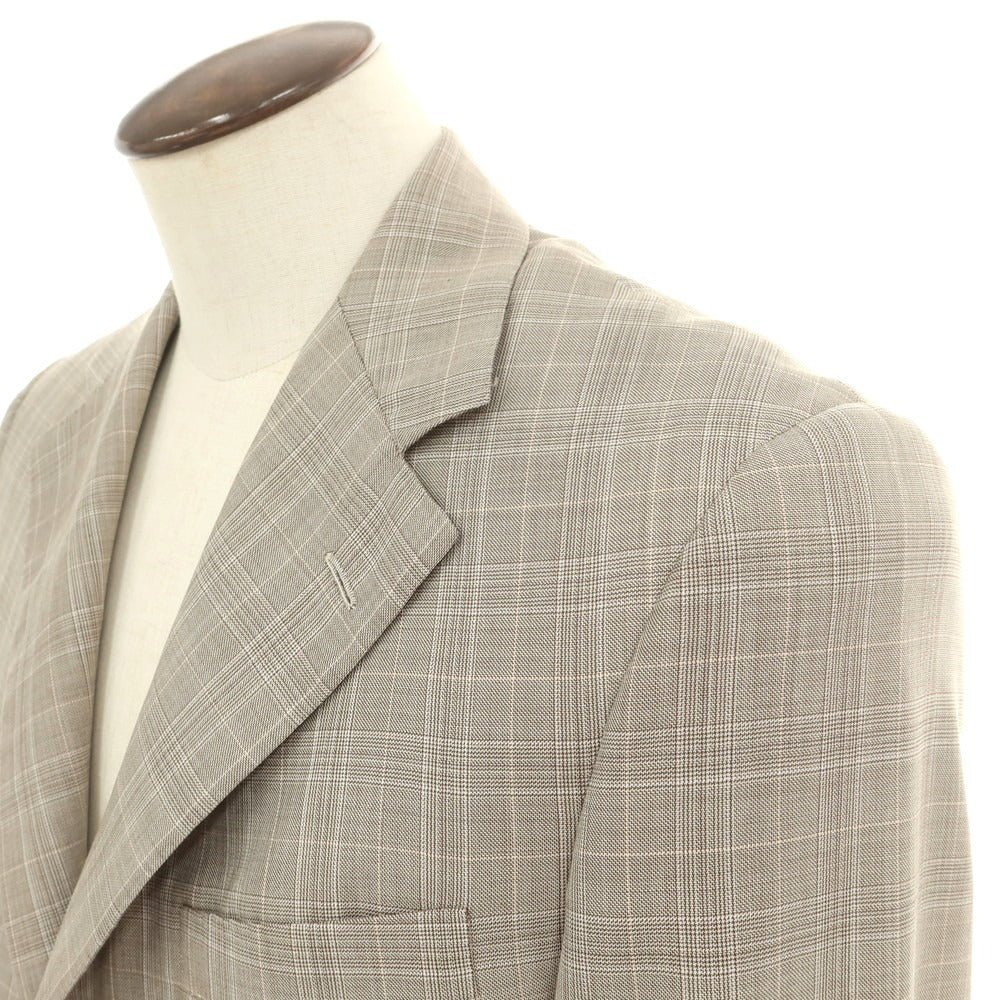 【中古】オックスフォード クローズ Oxxford Clothes ウール 3つボタンスーツ ベージュ【サイズ上40/下34】【 状態ランクC 】【 メンズ 】[DPD]