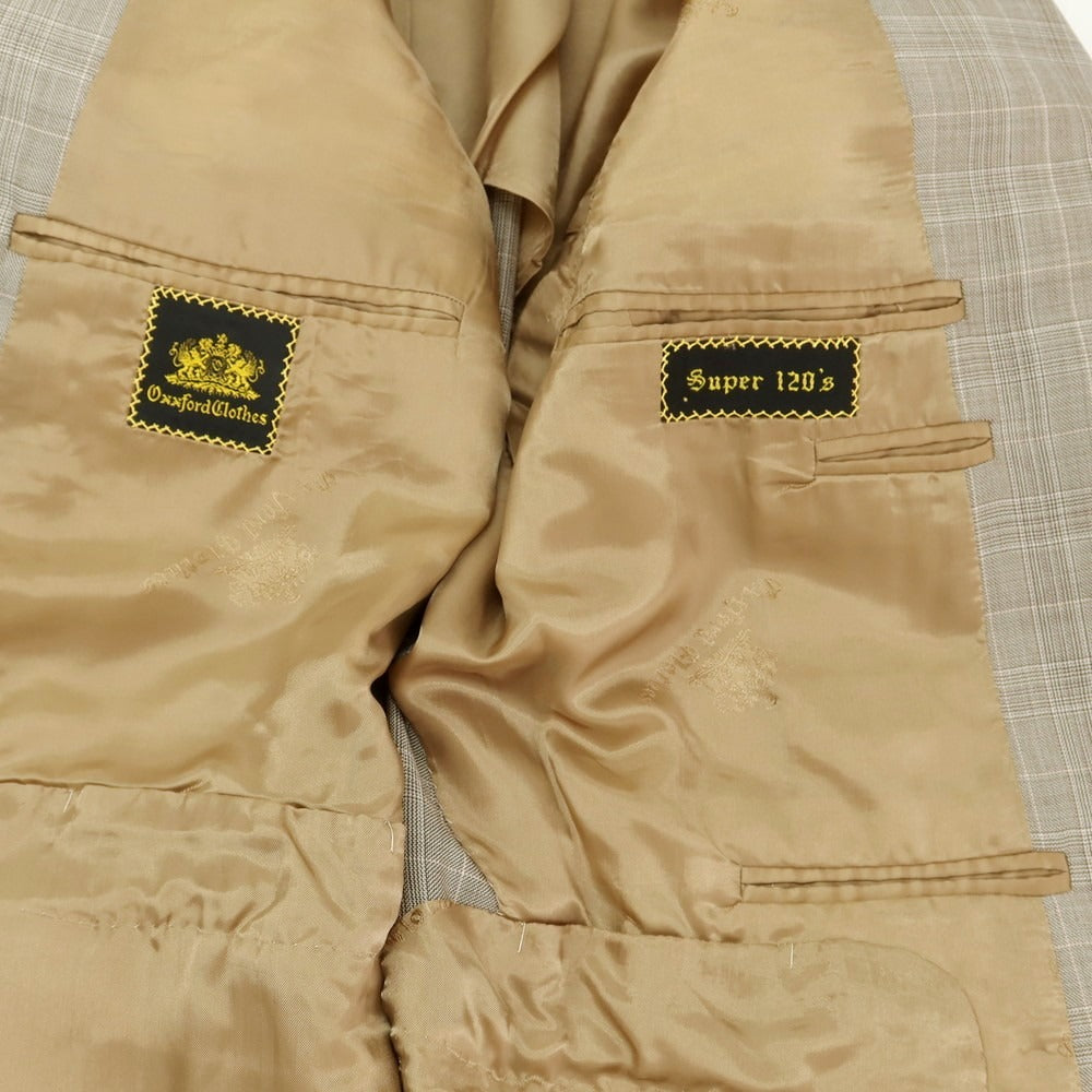 【中古】オックスフォード クローズ Oxxford Clothes ウール 3つボタンスーツ ベージュ【サイズ上40/下34】【 状態ランクC 】【 メンズ 】[DPD]