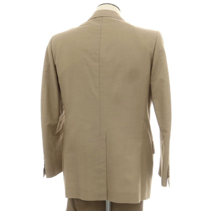 【中古】チェーザレ アットリーニ Cesare Attolini コットンモヘヤウール 2つボタンスーツ オリーブベージュ【 50 Drop7 】【 状態ランクC 】【 メンズ 】