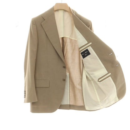 【中古】チェーザレ アットリーニ Cesare Attolini コットンモヘヤウール 2つボタンスーツ オリーブベージュ【 50 Drop7 】【 状態ランクC 】【 メンズ 】