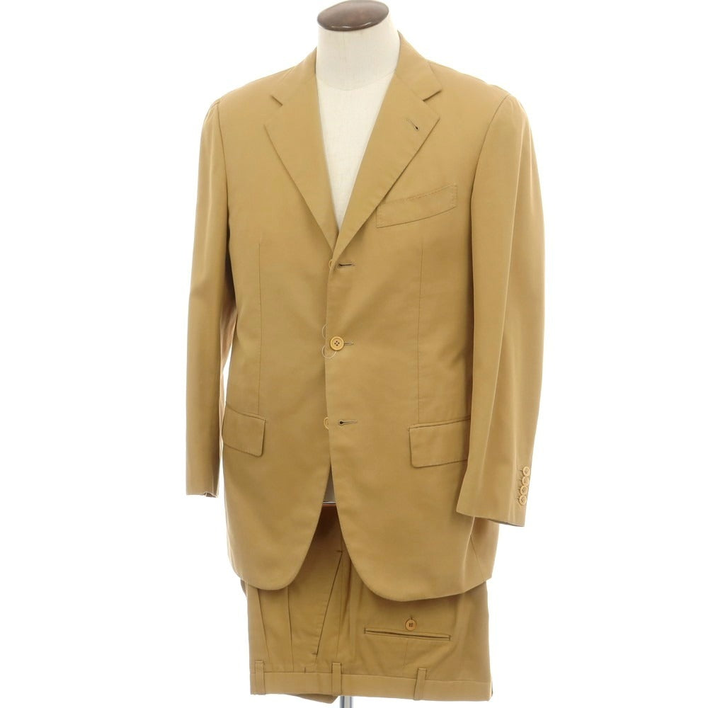 【中古】ルイジ ボレッリ Luigi Borrelli NERANO ツイルコットン 3つボタンスーツ キャメル【 50 Drop7 】【 状態ランクC 】【 メンズ 】