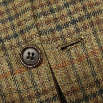 【中古】チロパオーネ キートン Ciro Paone Kiton タイユタイ別注 カシミヤ チェック テーラードジャケット ブラウン系【 52 】【 状態ランクB 】【 メンズ 】