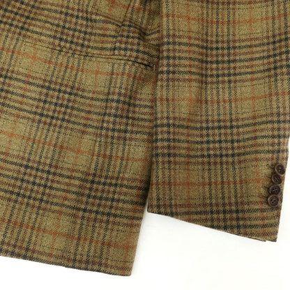 【中古】チロパオーネ キートン Ciro Paone Kiton タイユタイ別注 カシミヤ チェック テーラードジャケット ブラウン系【 52 】【 状態ランクB 】【 メンズ 】