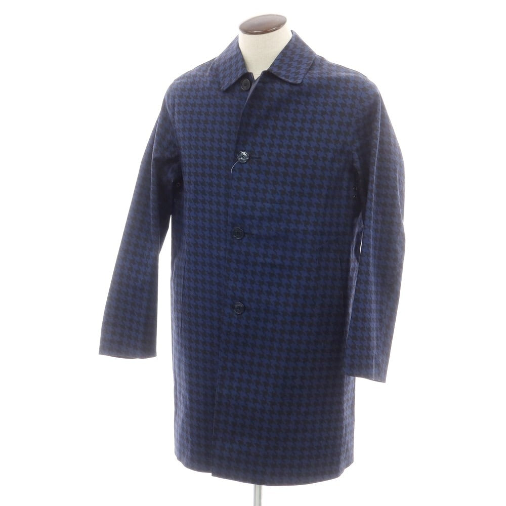 【中古】マッキントッシュ Mackintosh リバーシブル ゴム引きコットン ステンカラーコート ネイビーブルーxブラック【サイズ40】【 状態ランクB 】【 メンズ 】[EPD]