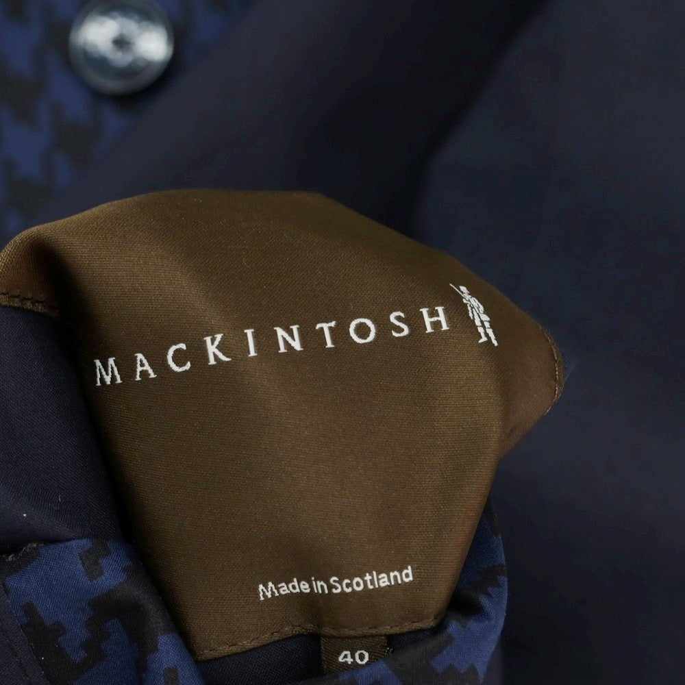 【中古】マッキントッシュ Mackintosh リバーシブル ゴム引きコットン ステンカラーコート ネイビーブルーxブラック【サイズ40】【 状態ランクB 】【 メンズ 】[EPD]