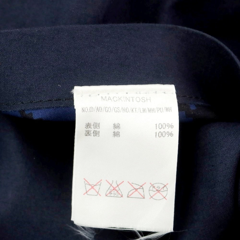 【中古】マッキントッシュ Mackintosh リバーシブル ゴム引きコットン ステンカラーコート ネイビーブルーxブラック【サイズ40】【 状態ランクB 】【 メンズ 】[EPD]