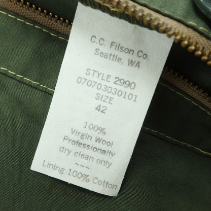 【中古】フィルソン FILSON マッキノーウール クルーザージャケット オリーブグリーン【 42 】【 状態ランクB 】【 メンズ 】