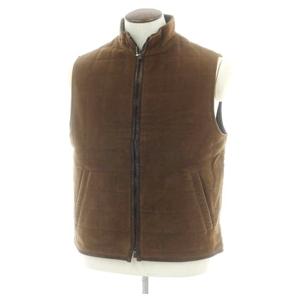 【中古】ルチアーノ バルベラ LUCIANO BARBERA コットン キルティング ベスト ブラウン【 50 】【 状態ランクC 】【 メンズ 】