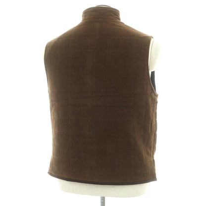 【中古】ルチアーノ バルベラ LUCIANO BARBERA コットン キルティング ベスト ブラウン【 50 】【 状態ランクC 】【 メンズ 】