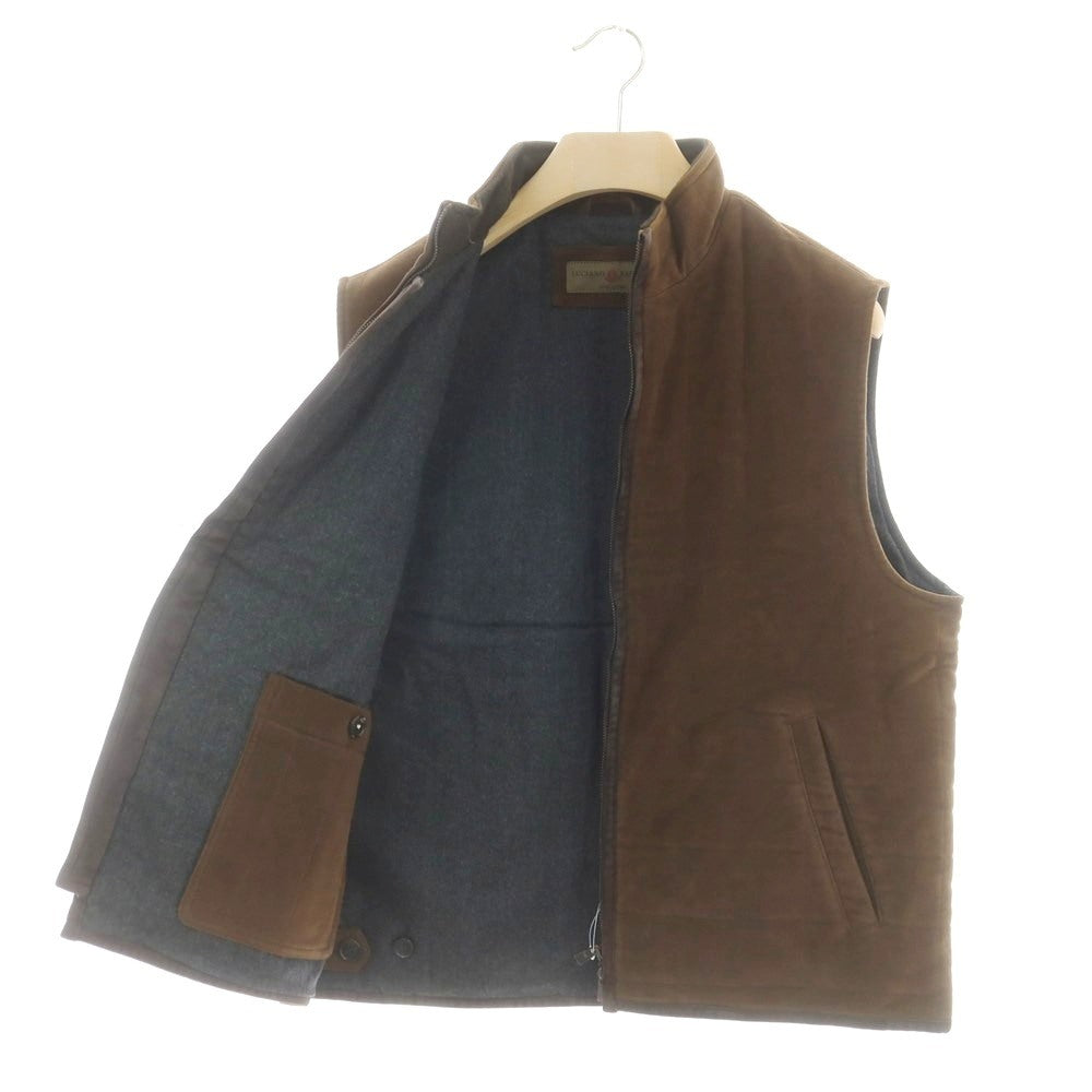【中古】ルチアーノ バルベラ LUCIANO BARBERA コットン キルティング ベスト ブラウン【 50 】【 状態ランクC 】【 メンズ 】