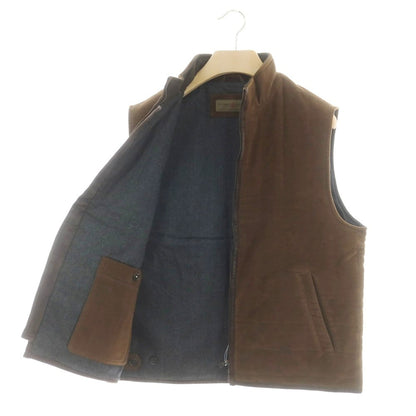 【中古】ルチアーノ バルベラ LUCIANO BARBERA コットン キルティング ベスト ブラウン【 50 】【 状態ランクC 】【 メンズ 】