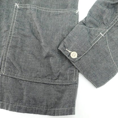 【中古】ポストオーバーオールズ POST OVERALLS シャンブレーコットン カバーオール ジャケット グレー【 L 】【 状態ランクB 】【 メンズ 】