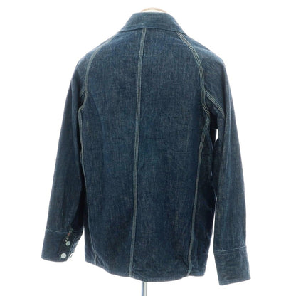 【中古】エヴィス EVISU 新恵美寿神頭 デニム カバーオール ジャケット Lot:1012 ネイビー【 40 】【 状態ランクB 】【 メンズ 】