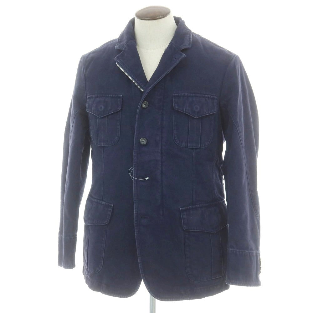 【中古】モンテドーロ Montedoro コットン フィールドジャケット ネイビー【 50 】【 状態ランクC 】【 メンズ 】