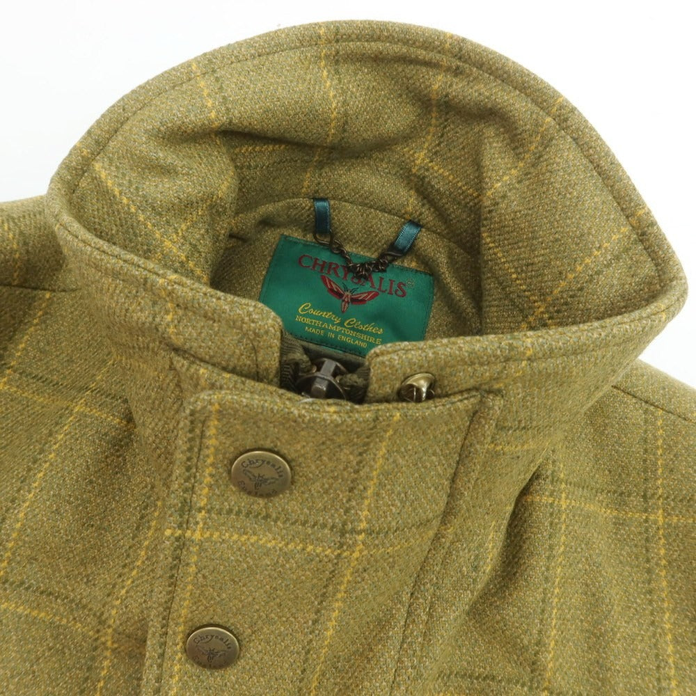 【中古】クリサリス CHRYSALIS ウール チェック ハンティングジャケット ライトオリーブカーキ【 XL 】【 状態ランクB 】【 メンズ 】