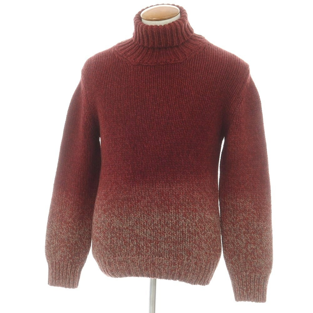 【中古】ザノーネ ZANONE ウールヤク タートルネック プルオーバーニット ダークレッド【 50 】【 状態ランクB 】【 メンズ 】
