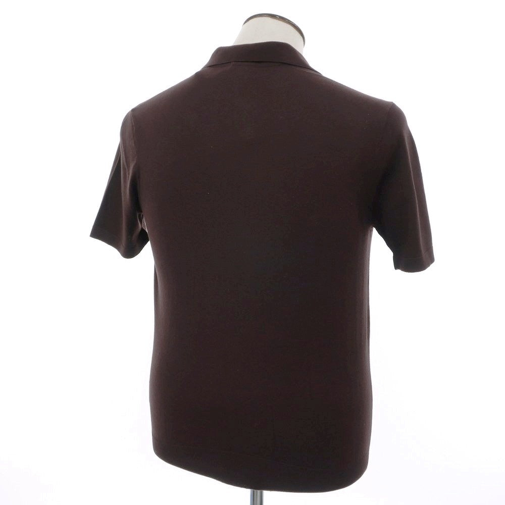[Used] [Unused] CRUCIANI High Gauge Cotton Skipper Short Sleeve Polo Knit Dark Brown [48] [Condition Rank S] [Men&