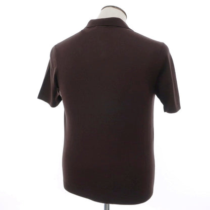 [Used] [Unused] CRUCIANI High Gauge Cotton Skipper Short Sleeve Polo Knit Dark Brown [48] [Condition Rank S] [Men&