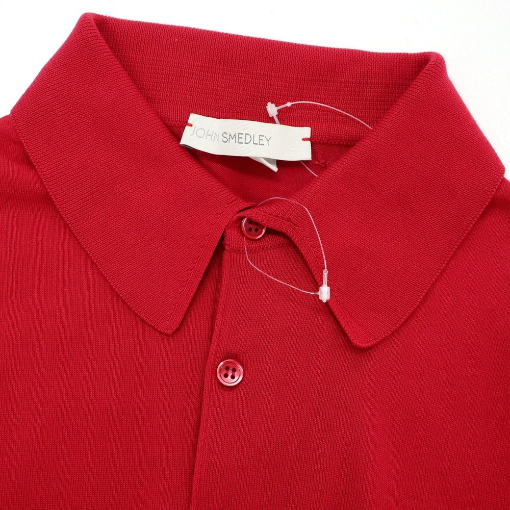 [Used] John Smedley JOHN SMEDLEY High gauge Sea Island cotton short sleeve polo knit red [L] [Condition rank B] [Men&
