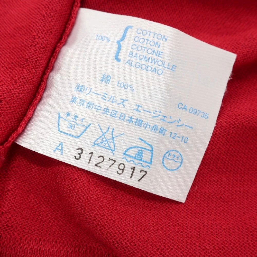 [Used] John Smedley JOHN SMEDLEY High gauge Sea Island cotton short sleeve polo knit red [L] [Condition rank B] [Men&