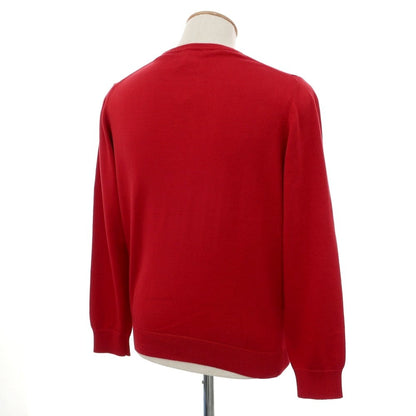 [Used] Drumohr High Gauge Cotton Crew Neck Pullover Knit Red [40] [Condition Rank A] [Men&