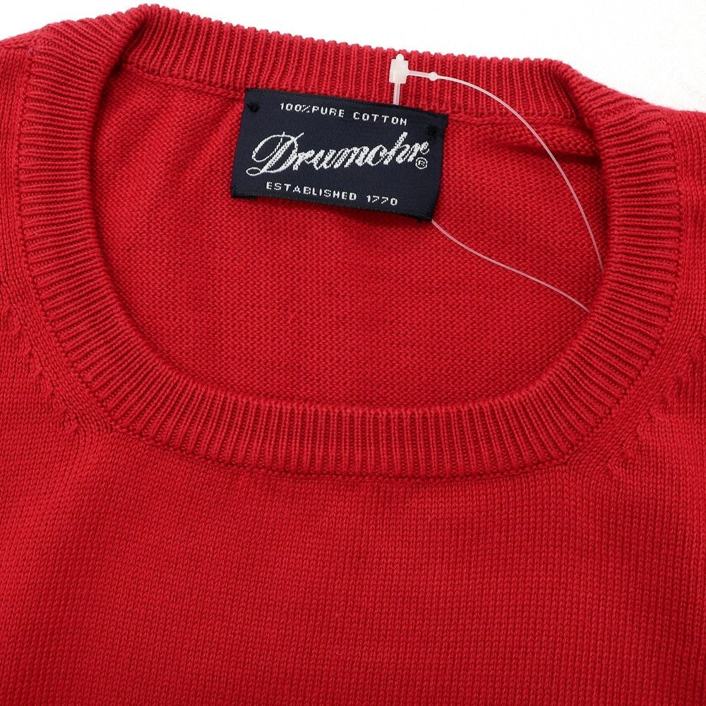 [Used] Drumohr High Gauge Cotton Crew Neck Pullover Knit Red [40] [Condition Rank A] [Men&