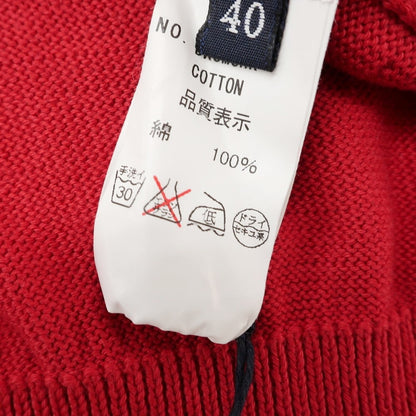 [Used] Drumohr High Gauge Cotton Crew Neck Pullover Knit Red [40] [Condition Rank A] [Men&