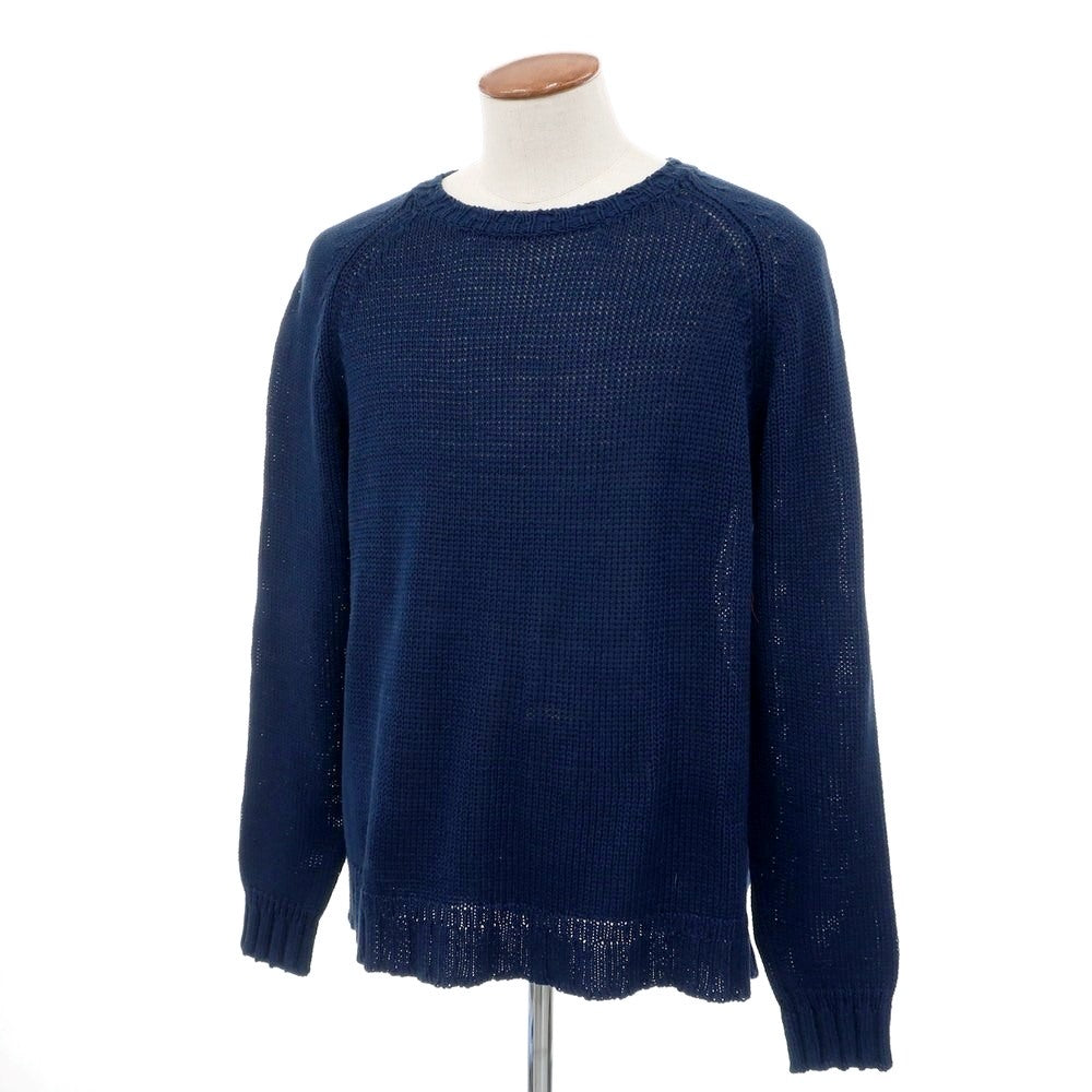 [Used] Massimo Rebecchi MASSIMO REBECCHI Mid-gauge cotton crew neck pullover knit Navy [No size indicated (L)] [Condition rank B] [Men&