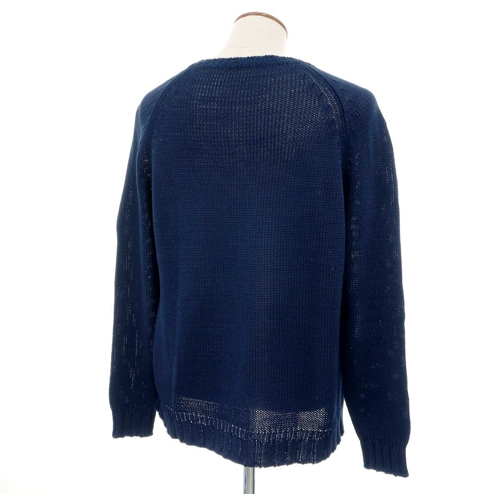 [Used] Massimo Rebecchi MASSIMO REBECCHI Mid-gauge cotton crew neck pullover knit Navy [No size indicated (L)] [Condition rank B] [Men&