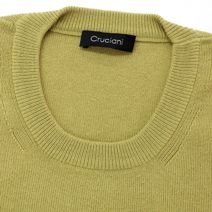 [Used] CRUCIANI high gauge cotton crew neck pullover knit light green [48] [Condition Rank C] [Men&
