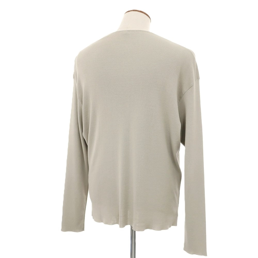 [Used] JIL SANDER High gauge cotton V-neck pullover knit beige [48] [Condition rank B] [Men&