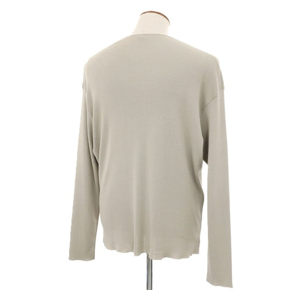 [Used] JIL SANDER High gauge cotton V-neck pullover knit beige [48] [Condition rank B] [Men&