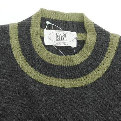 【中古】バルバス BARBAS ハイゲージ ウール モックネック プルオーバーニット チャコールxオリーブ【 48 】【 状態ランクB 】【 メンズ 】