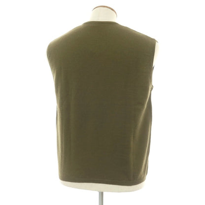 【中古】ジルサンダー JIL SANDER ハイゲージ ウール Vネック ニットベスト オリーブ【 48 】【 状態ランクB 】【 メンズ 】