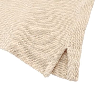 [Used] Brunello Cucinelli Cotton Pique Long Sleeve Polo Shirt Beige [L] [Condition Rank C] [Men&