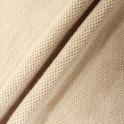 [Used] Brunello Cucinelli Cotton Pique Long Sleeve Polo Shirt Beige [L] [Condition Rank C] [Men&