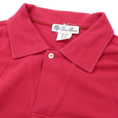 [Used] Loro Piana Cotton Short Sleeve Polo Shirt Dark Pink [L] [Condition Rank B] [Men&