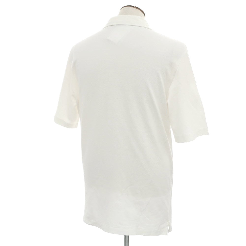[Used] Loro Piana Cotton Short Sleeve Polo Shirt White [L] [Condition Rank B] [Men&