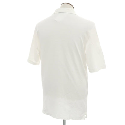 [Used] Loro Piana Cotton Short Sleeve Polo Shirt White [L] [Condition Rank B] [Men&