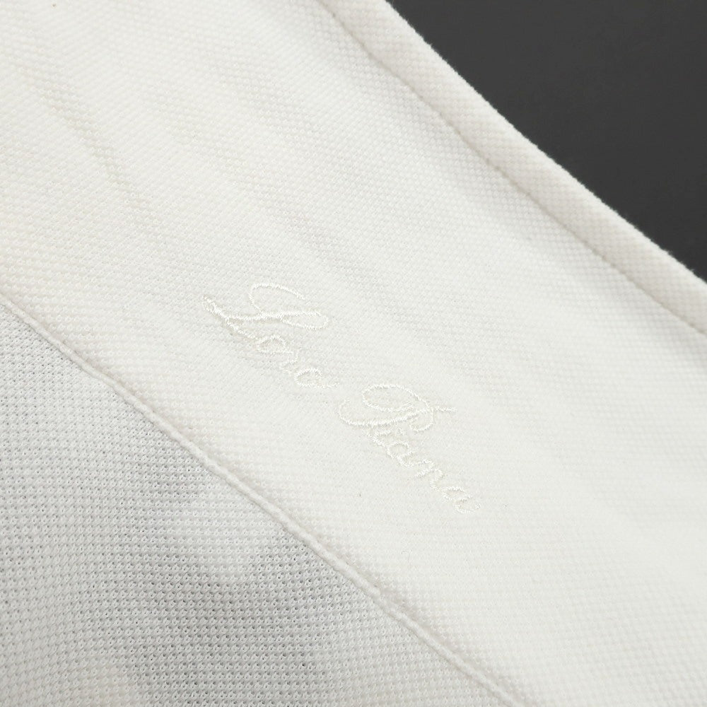 [Used] Loro Piana Cotton Short Sleeve Polo Shirt White [L] [Condition Rank B] [Men&