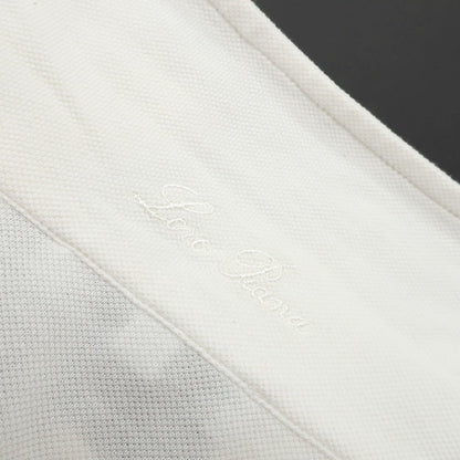 [Used] Loro Piana Cotton Short Sleeve Polo Shirt White [L] [Condition Rank B] [Men&