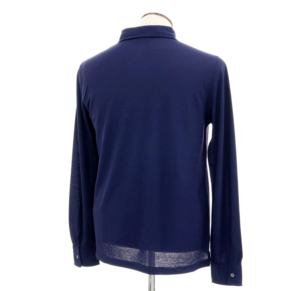 [Used] ZANONE Ice Cotton Long Sleeve Polo Shirt Navy [52] [Condition Rank A] [Men&