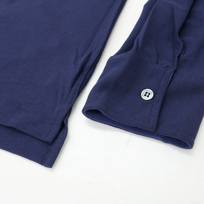 [Used] ZANONE Ice Cotton Long Sleeve Polo Shirt Navy [52] [Condition Rank A] [Men&