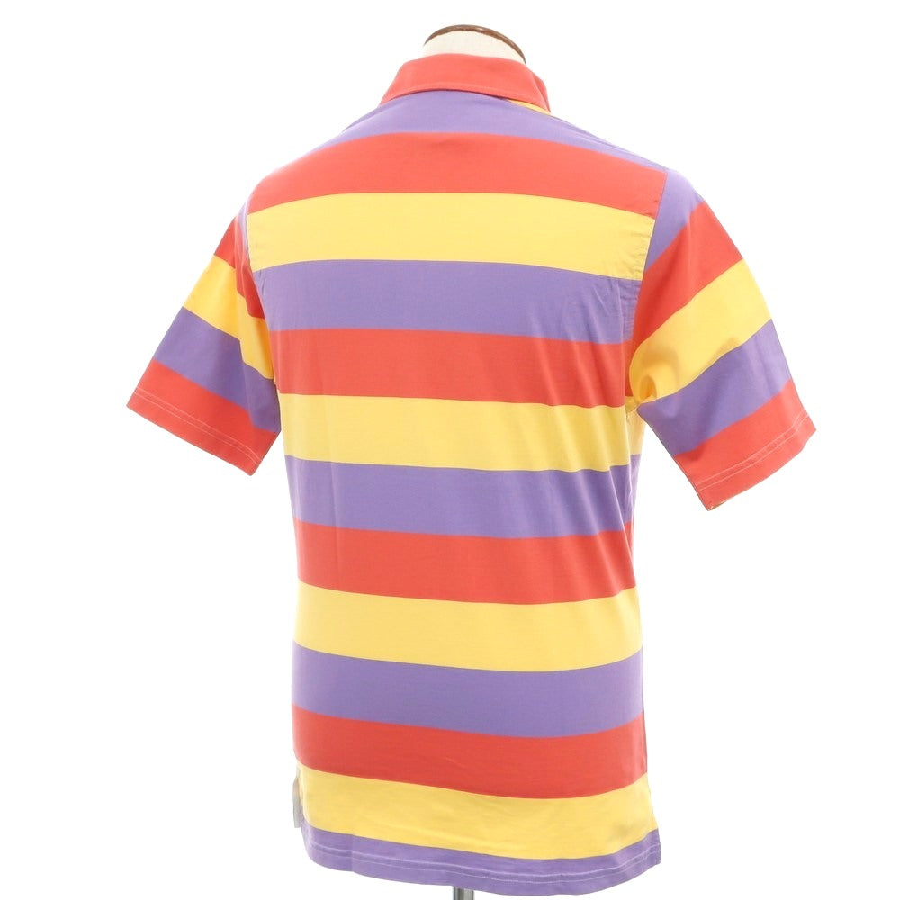 [Used] Luigi Borrelli Cotton Striped Short Sleeve Polo Shirt Multicolor [M] [Condition Rank B] [Men&