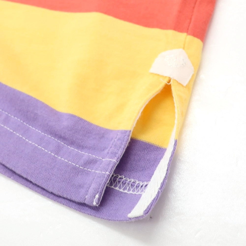 [Used] Luigi Borrelli Cotton Striped Short Sleeve Polo Shirt Multicolor [M] [Condition Rank B] [Men&