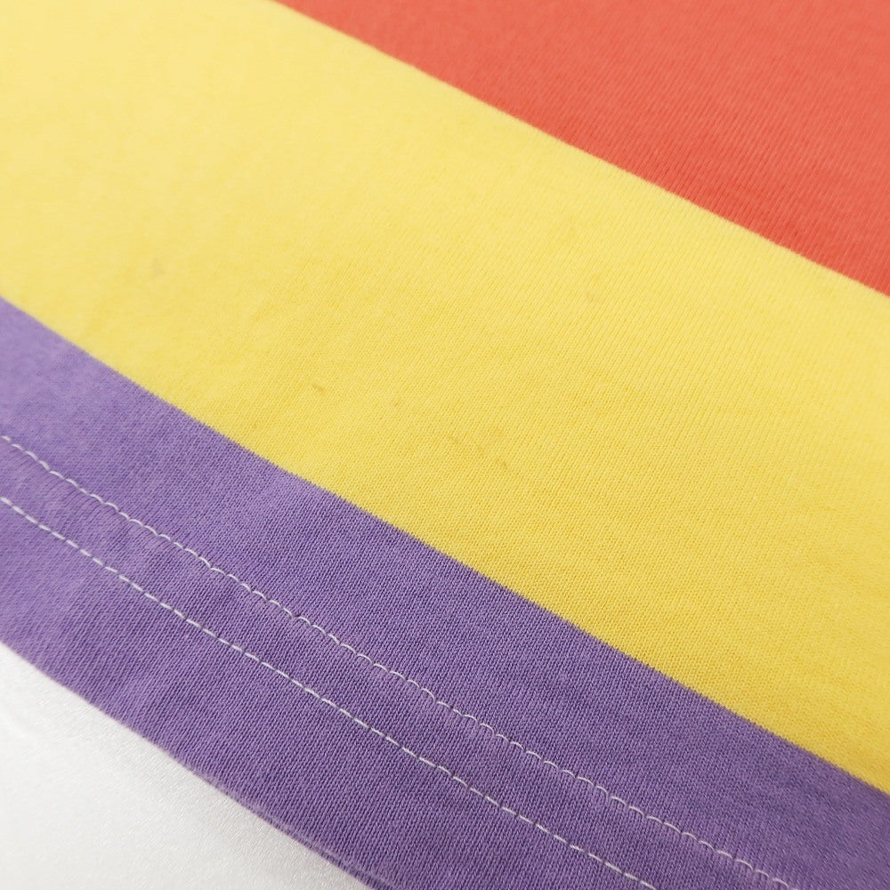 [Used] Luigi Borrelli Cotton Striped Short Sleeve Polo Shirt Multicolor [M] [Condition Rank B] [Men&