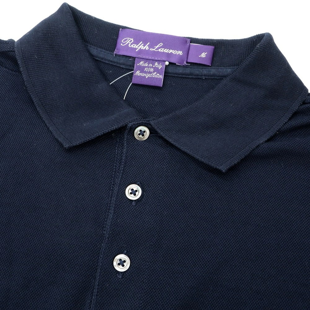[Used] Ralph Lauren Purple Label Ralph Lauren Collection Purple Label Cotton Short Sleeve Polo Shirt Navy [M] [Condition Rank B] [Men&